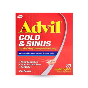 Advil Cold &amp; Sinus Tab. 20'S