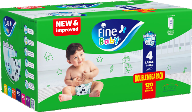 FINE BABY 4(120DIAPERS)